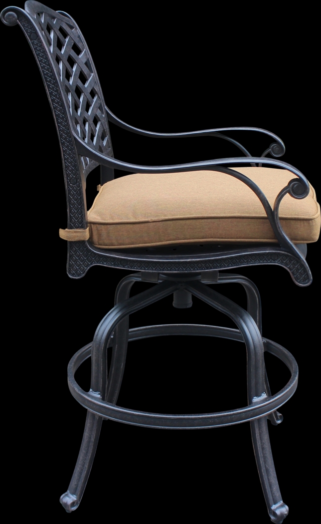 Eastport Manor Bronze 5 Pc Outdoor Round Bar Height Dining Set - Thumbnail - Image 4