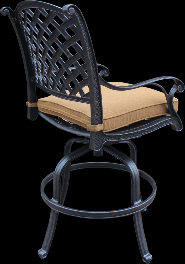 Eastport Manor Bronze 5 Pc Outdoor Round Bar Height Dining Set - Thumbnail - Image 5