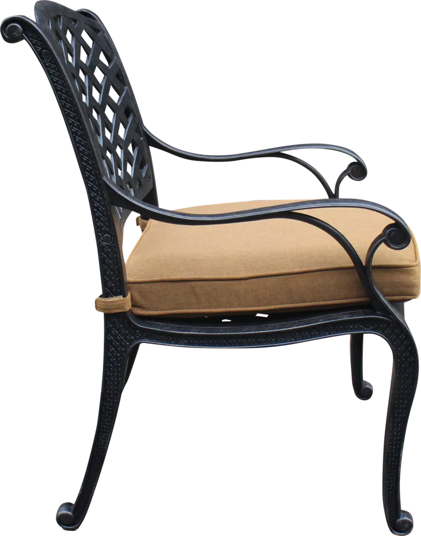 Eastport Manor Bronze 5 Pc Outdoor Square Dining Set - Thumbnail - Image 4