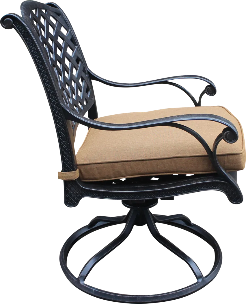 Eastport Manor Bronze 5 Pc Outdoor Square Dining Set - Thumbnail - Image 4