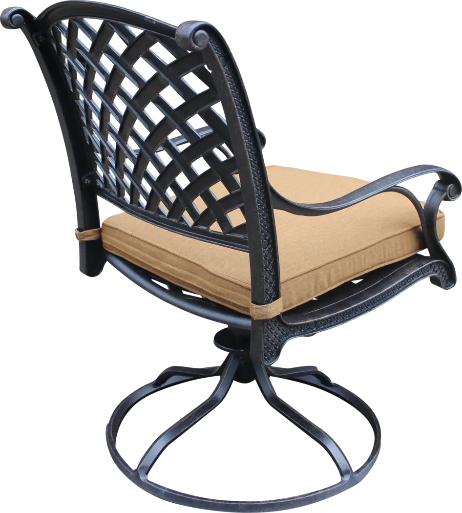 Eastport Manor Bronze 5 Pc Outdoor Square Dining Set - Thumbnail - Image 5