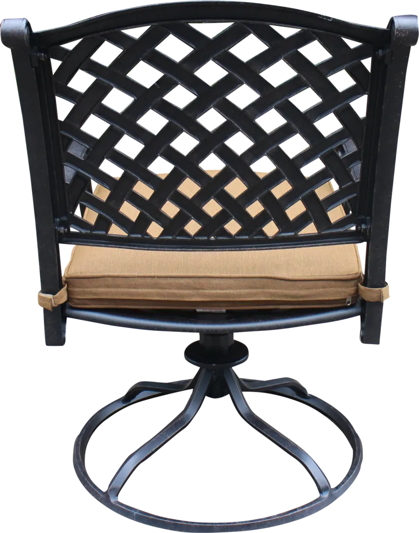 Eastport Manor Bronze 5 Pc Outdoor Square Dining Set - Thumbnail - Image 6