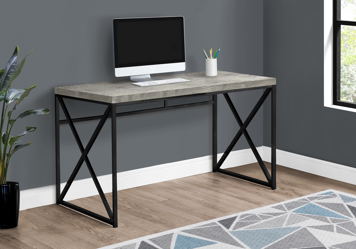 Eastshire Gray Desk - Thumbnail - Image 2