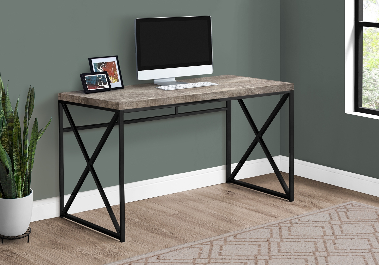Eastshire Taupe Desk - Thumbnail - Image 2