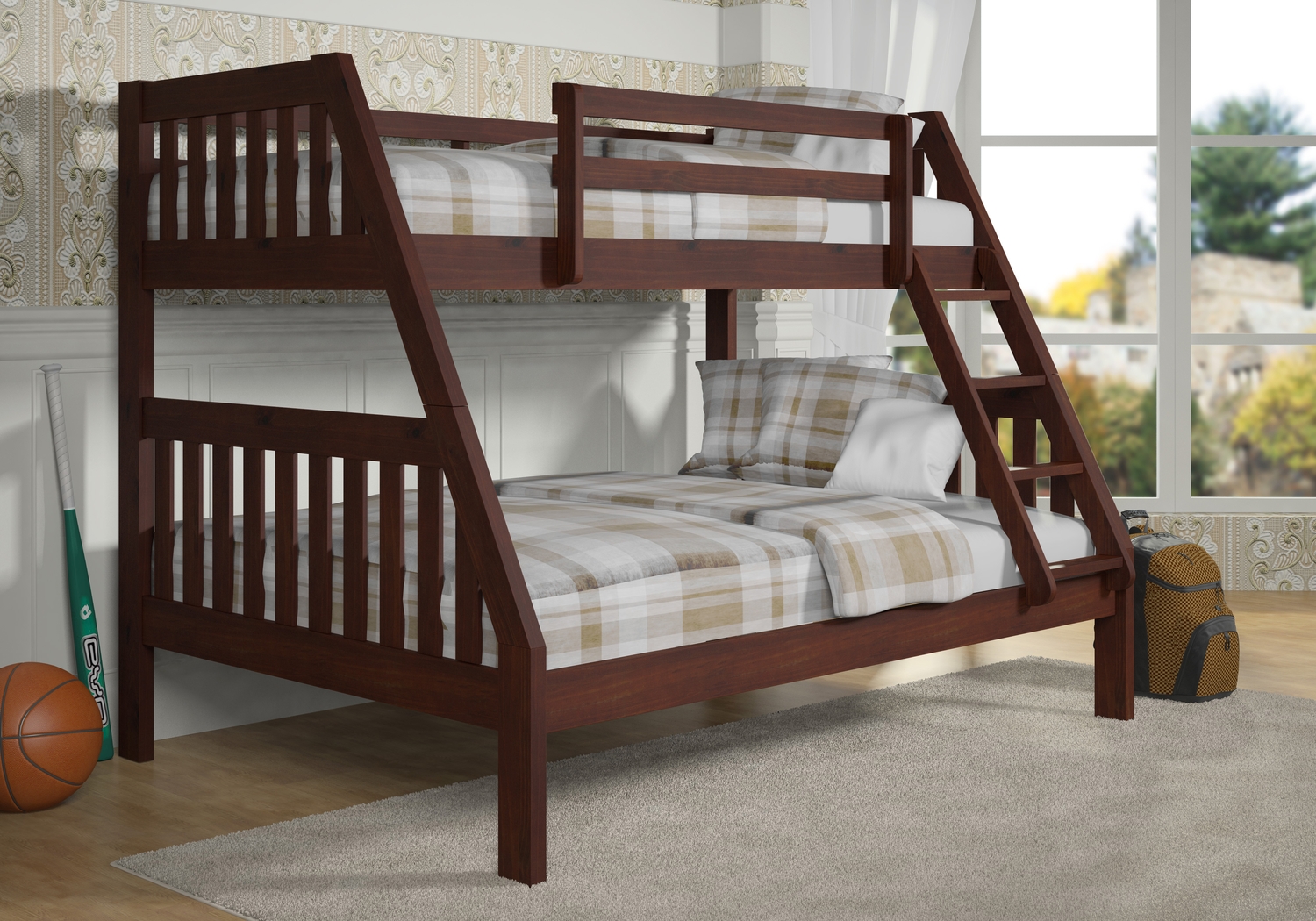 Eastton Brown Twin/Full Bunk Bed - Thumbnail - Image 2