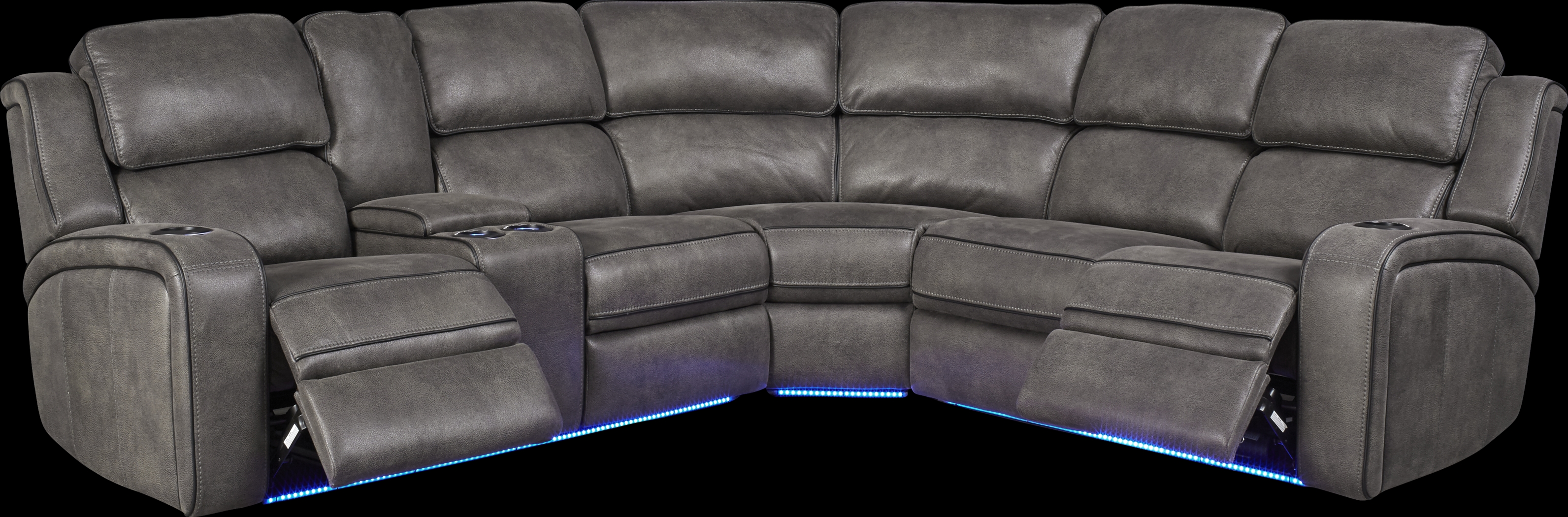 Eastview Charcoal 3 Pc Dual Power Reclining Sectional - Thumbnail - Image 3