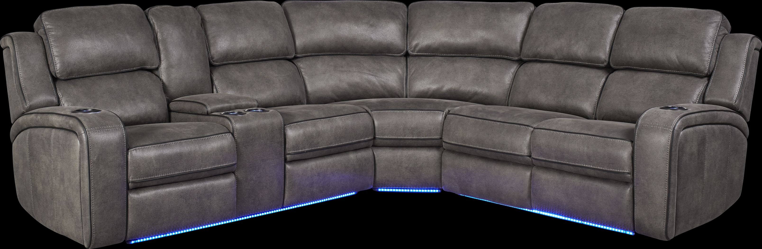 Eastview Charcoal 3 Pc Dual Power Reclining Sectional - Thumbnail - Image 1