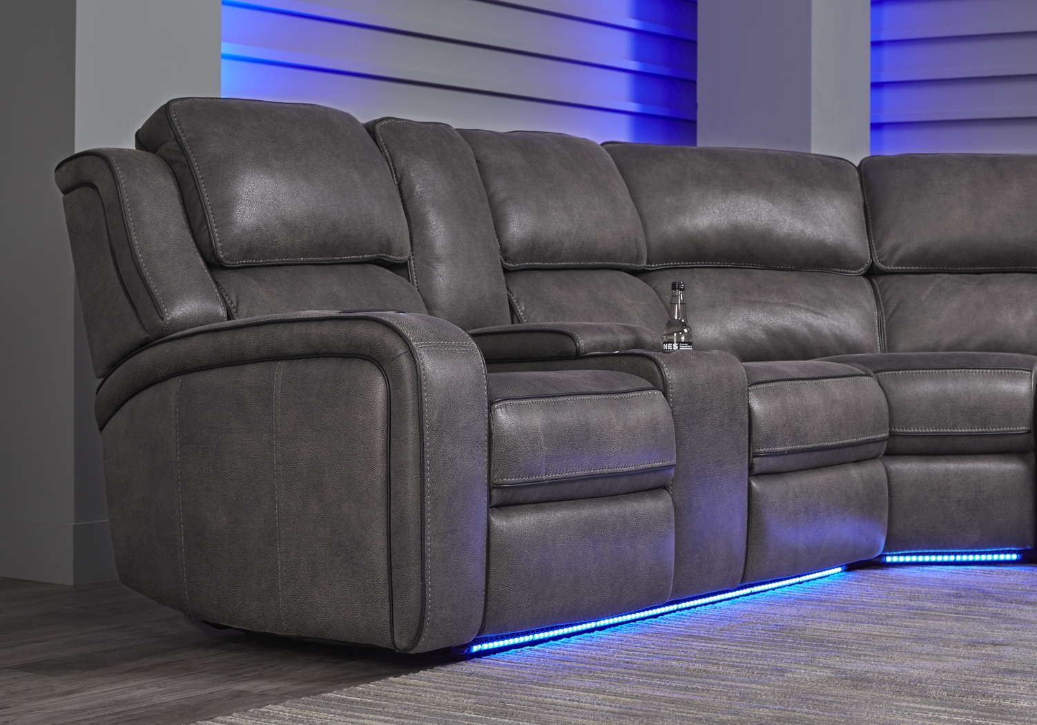 Eastview Charcoal 6 Pc Dual Power Reclining Sectional Living Room - Thumbnail - Image 5