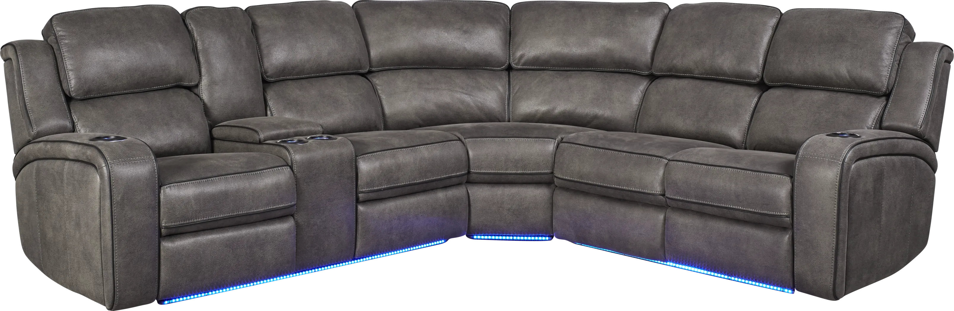 Eastview Charcoal 3 Pc Dual Power Reclining Sectional - Thumbnail - Image 1