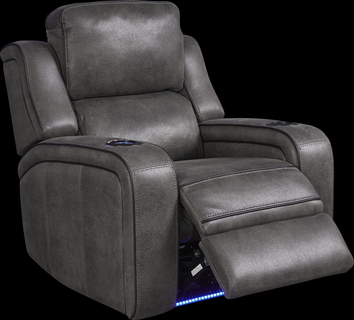Eastview Charcoal Dual Power Recliner - Thumbnail - Image 2