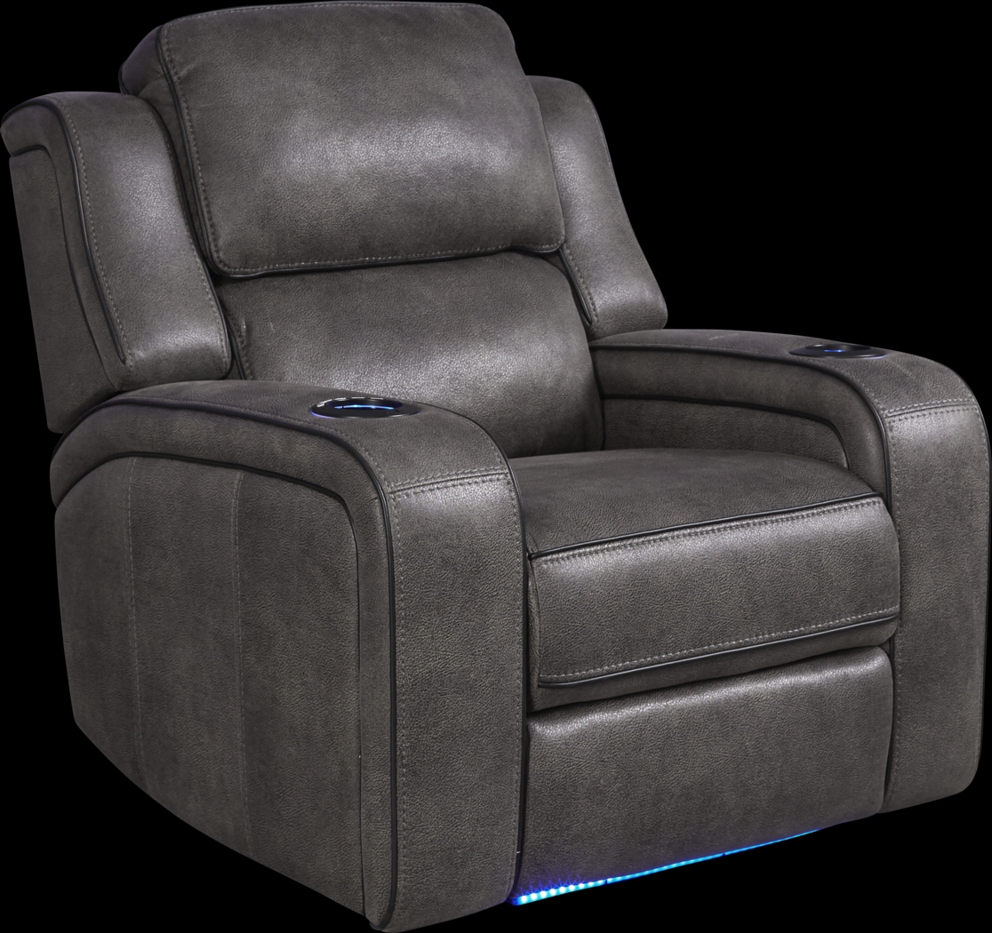 Eastview Charcoal Dual Power Recliner - Thumbnail - Image 1