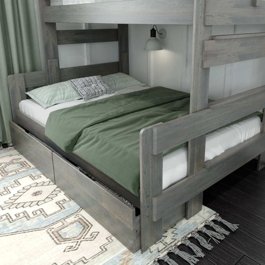 Kids Eastwick Gray Twin/Full Bunk Bed with Storage Drawers - Thumbnail - Image 4