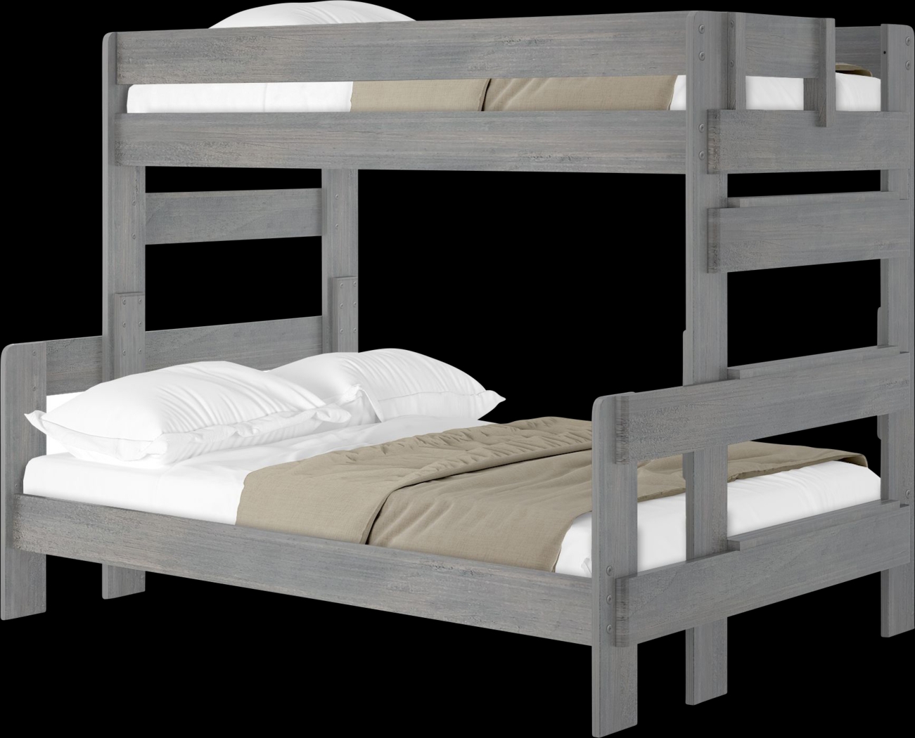 Kids Eastwick Gray Twin/Full Bunk Bed - Thumbnail - Image 2