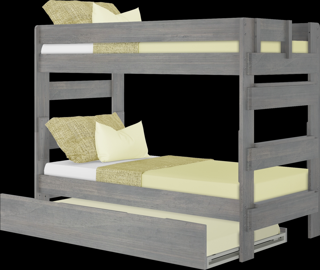 Kids Eastwick Gray Twin/Twin Bunk Bed with Trundle - Thumbnail - Image 2