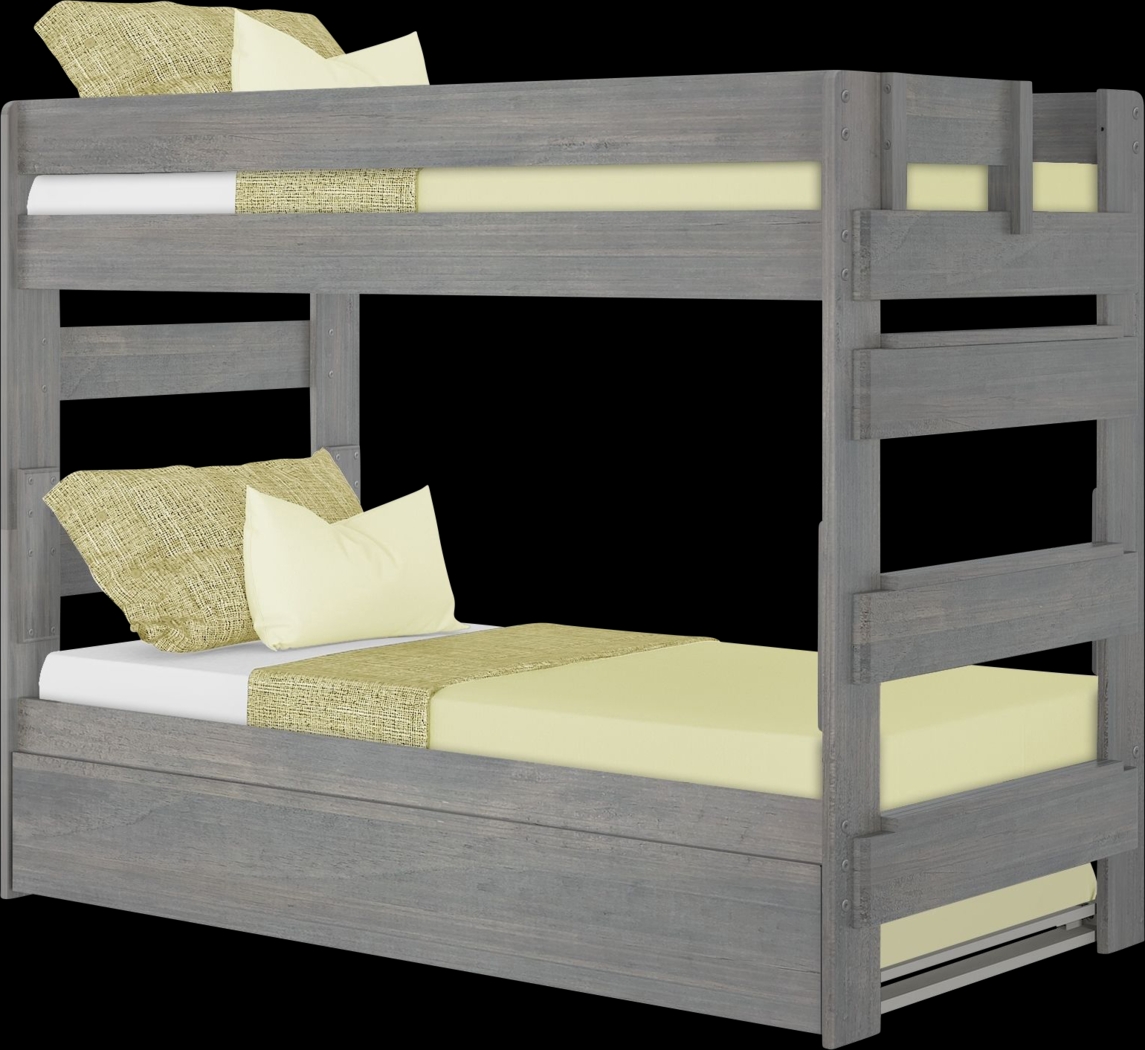 Kids Eastwick Gray Twin/Twin Bunk Bed with Trundle - Thumbnail - Image 4