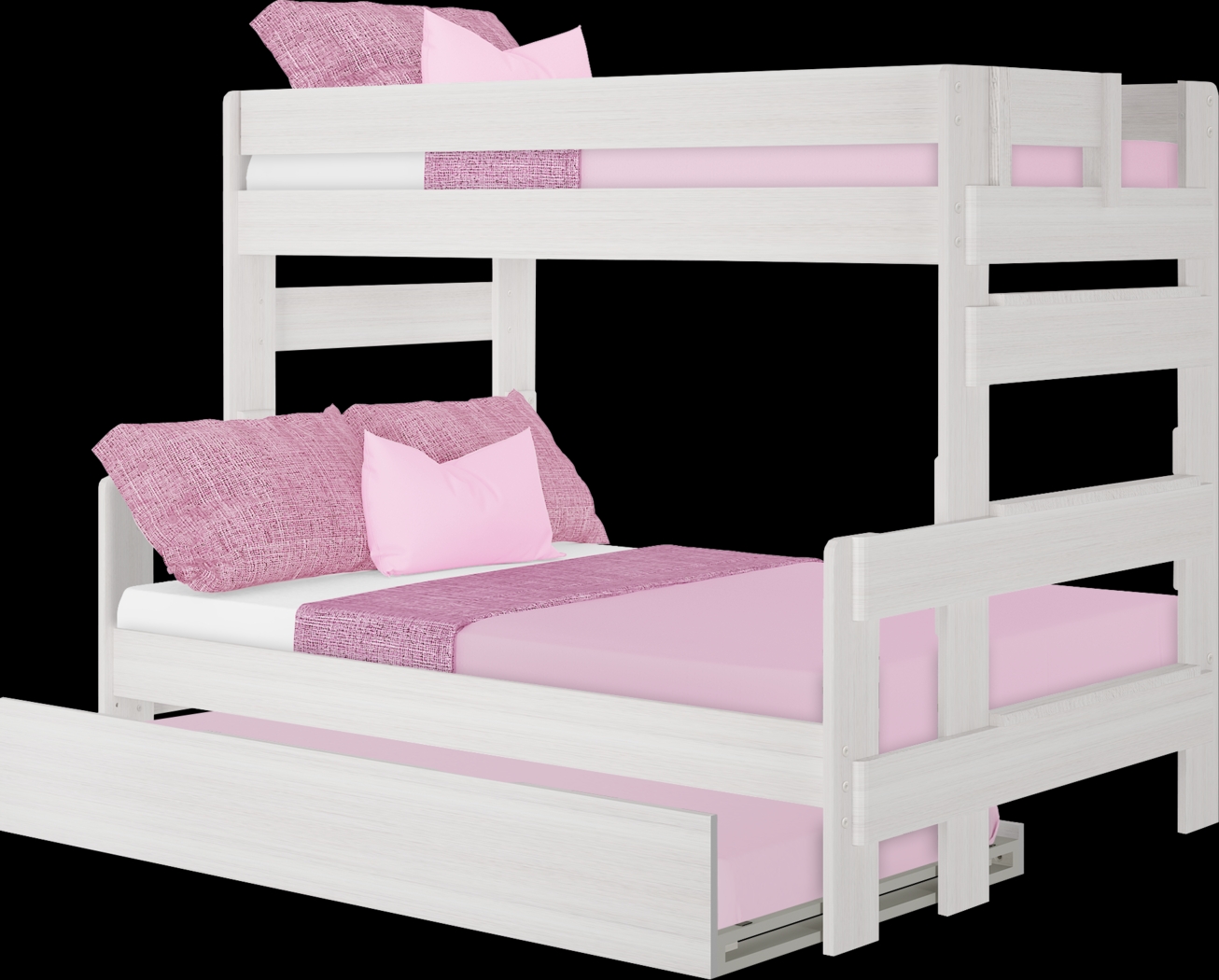 Kids Eastwick White Twin/Full Bunk Bed with Trundle - Thumbnail - Image 2