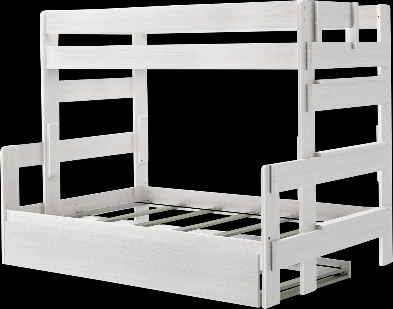 Kids Eastwick White Twin/Full Bunk Bed with Trundle - Thumbnail - Image 3