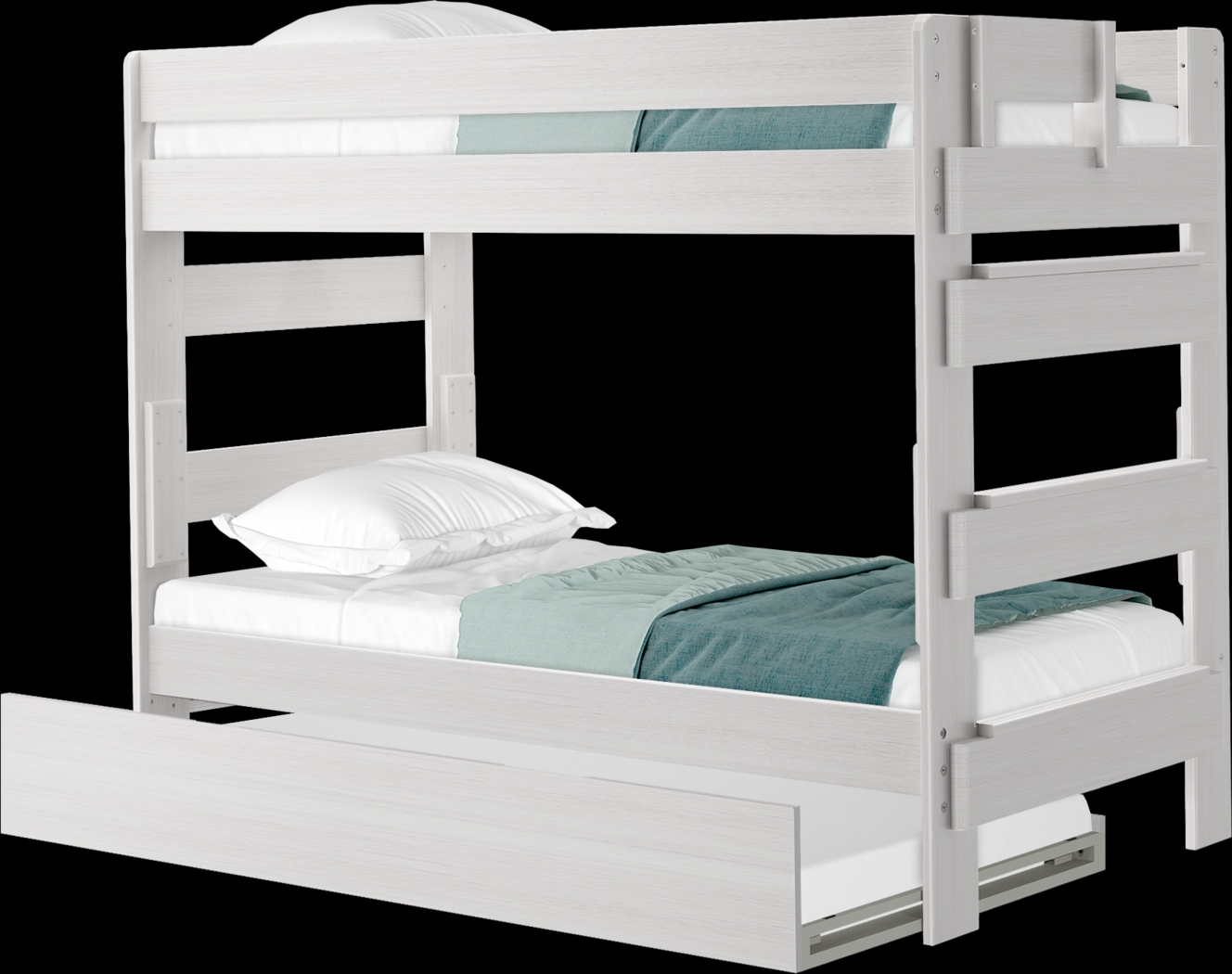 Kids Eastwick White Twin/Twin Bunk Bed with Trundle - Thumbnail - Image 2