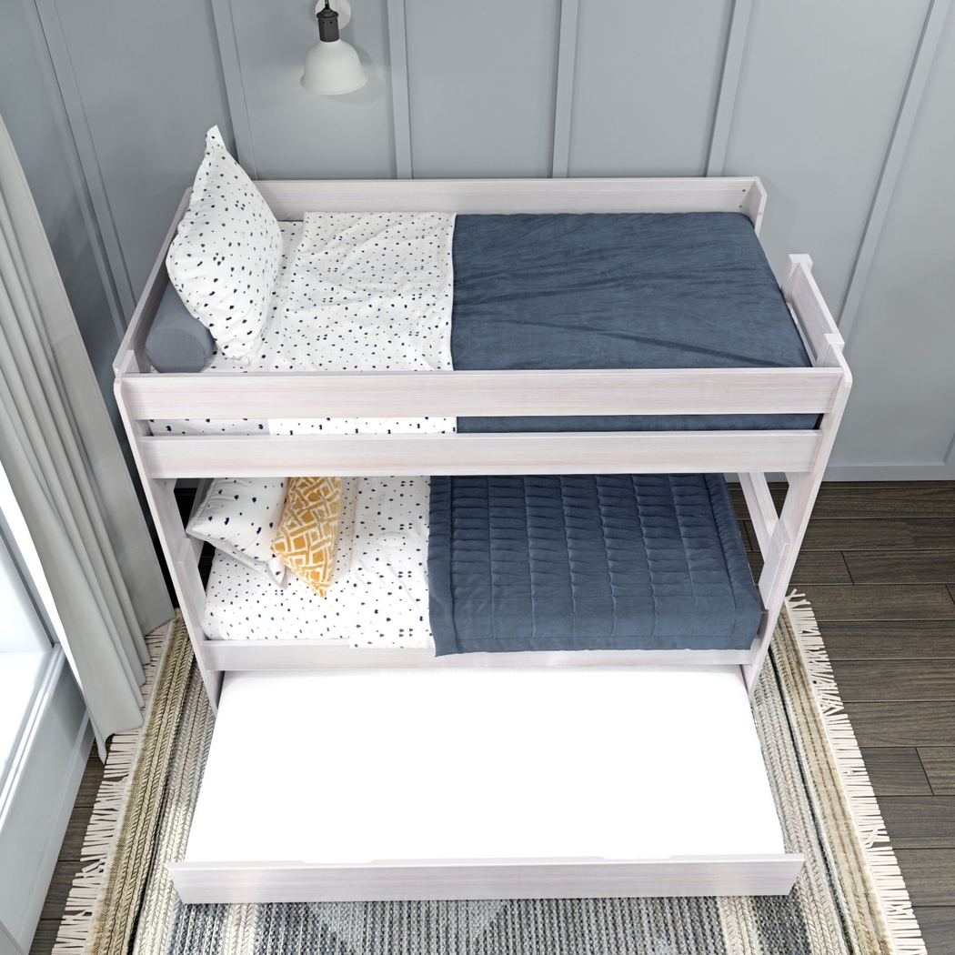 Kids Eastwick White Twin/Twin Bunk Bed with Trundle - Thumbnail - Image 6