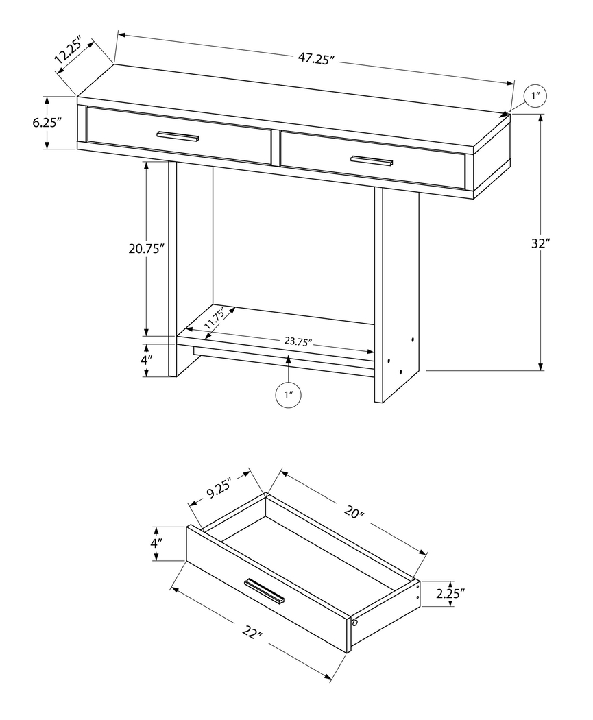 Eatherly Cappuccino Sofa Table - Thumbnail - Image 3