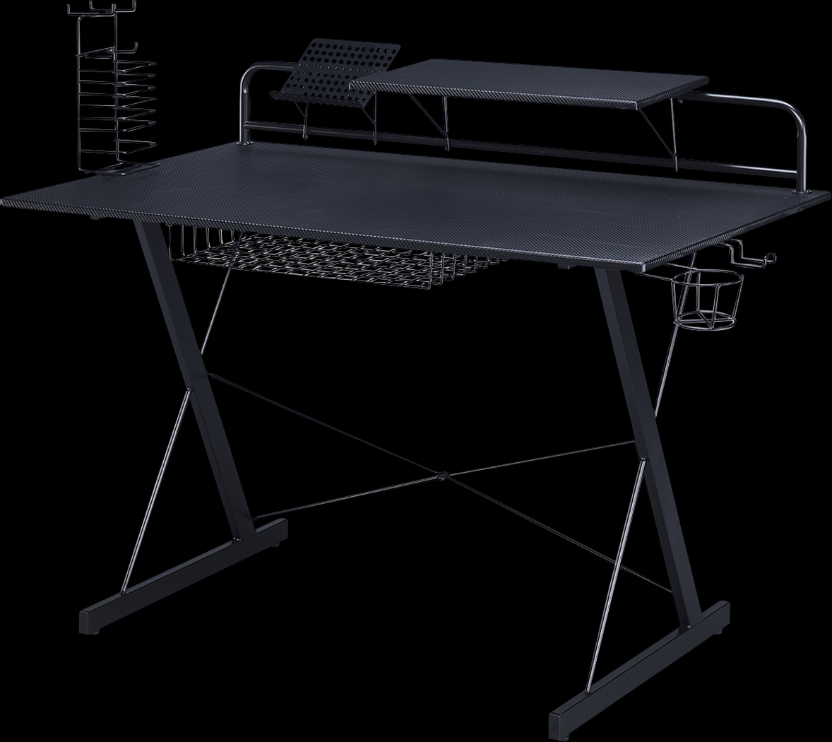 Eatoheim Black PC Gaming Desk - Thumbnail - Image 7