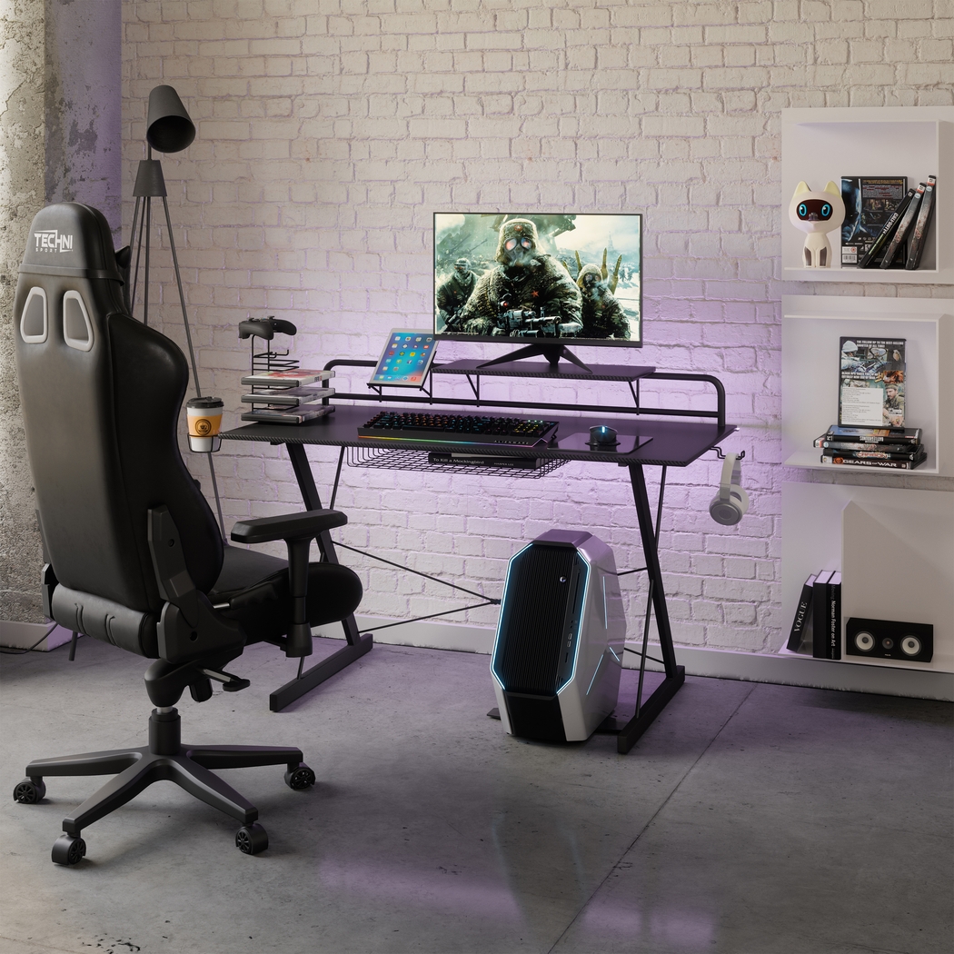 Eatoheim Black PC Gaming Desk - Thumbnail - Image 10