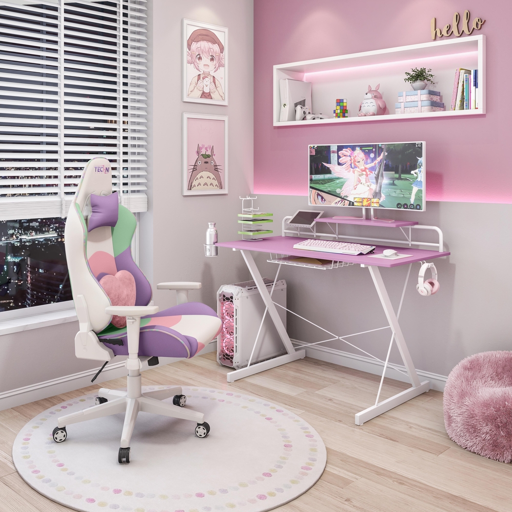 Eatoheim Pink PC Gaming Desk - Thumbnail - Image 2