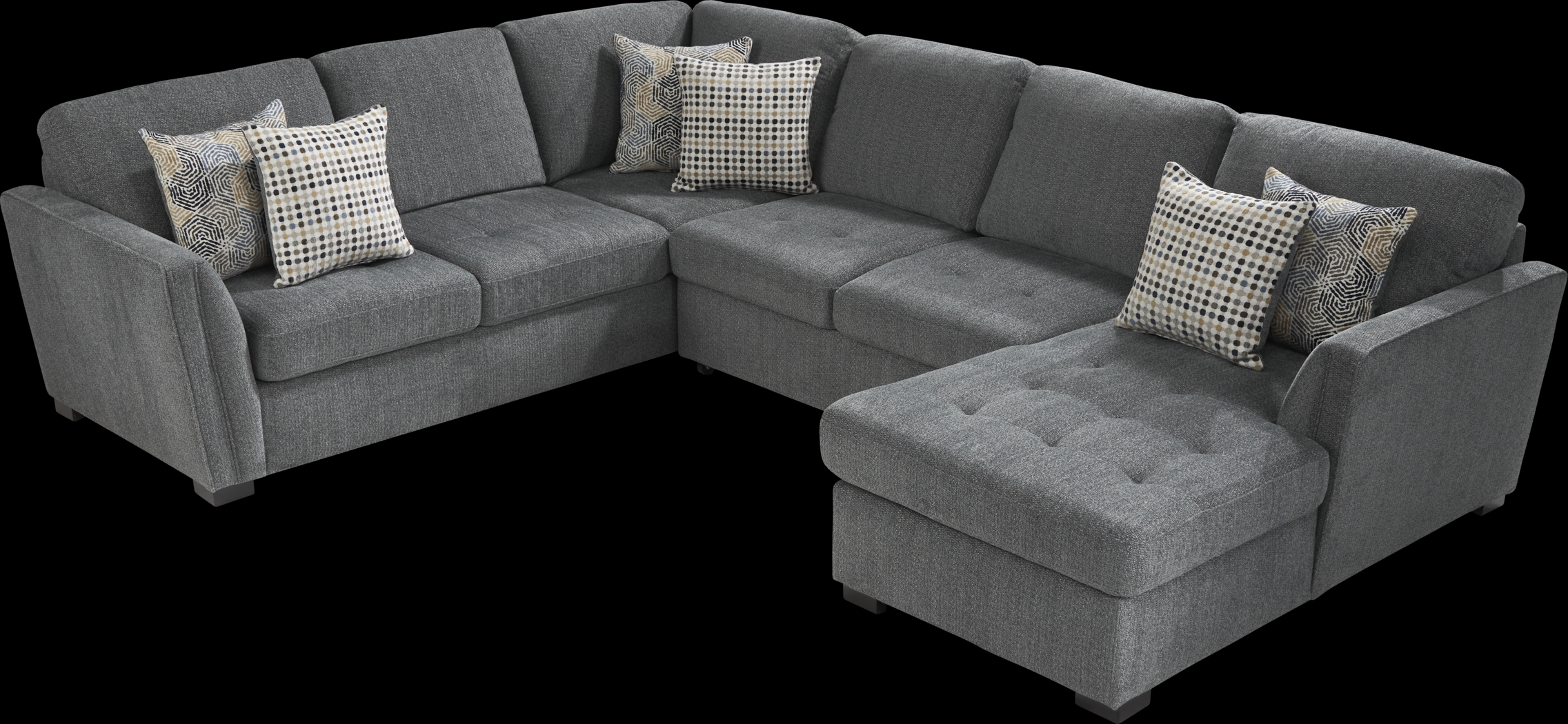Eaton Heights Denim 3 Pc Sleeper Sectional - Thumbnail - Image 1