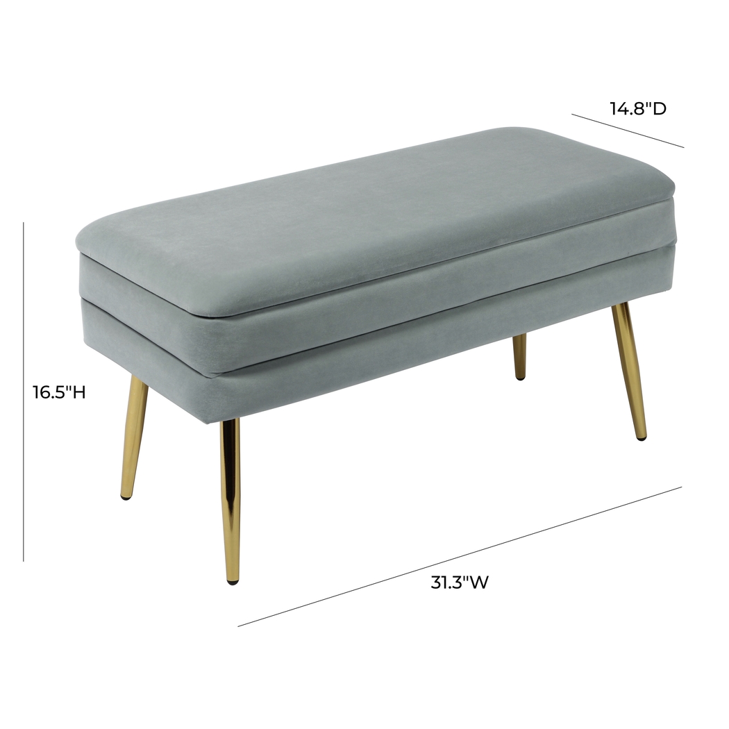 Eauclair Blue Storage Bench - Thumbnail - Image 7