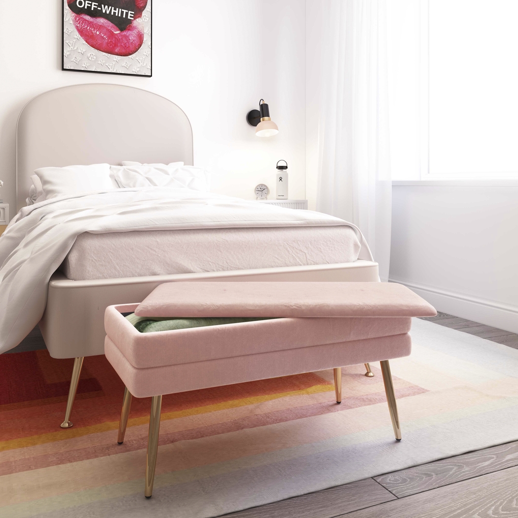 Eauclair Blush Storage Bench - Thumbnail - Image 2