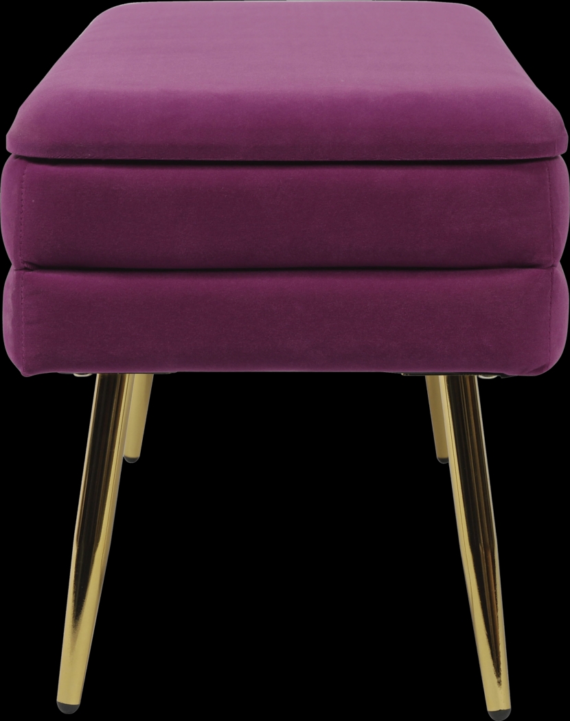 Eauclair Plum Storage Bench - Thumbnail - Image 5