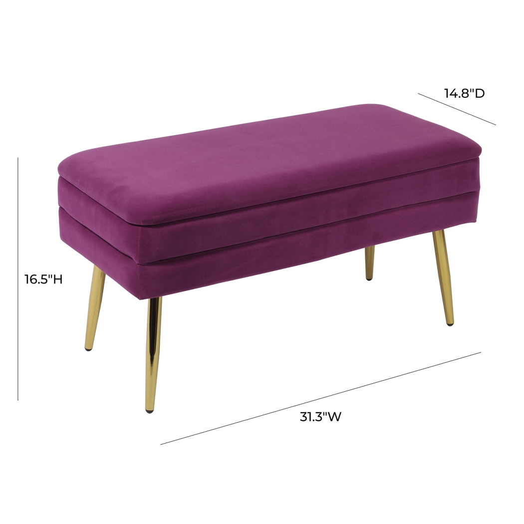 Eauclair Plum Storage Bench - Thumbnail - Image 7
