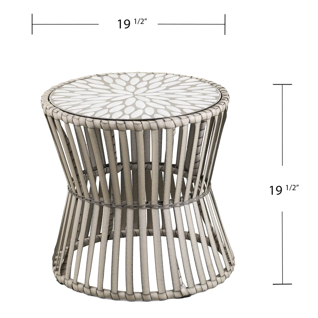 Eavie Gray Outdoor End Table - Image 6