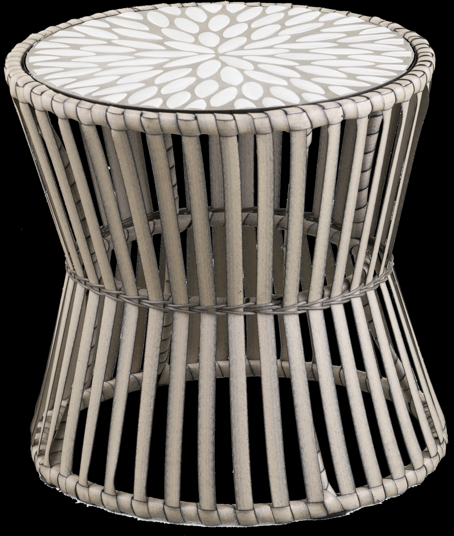Eavie Gray Outdoor End Table - Thumbnail - Image 1
