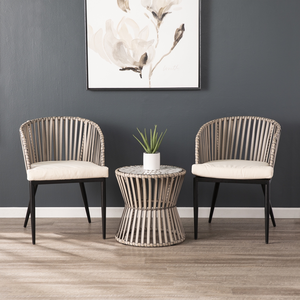 Eavie Natural Outdoor Accent Chair, Set of 2 - Thumbnail - Image 2