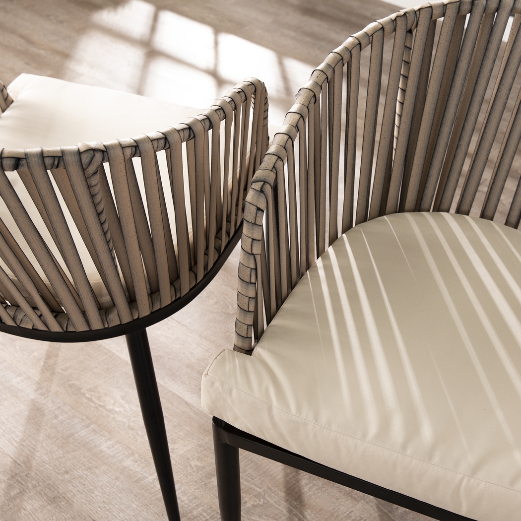 Eavie Natural Outdoor Accent Chair, Set of 2 - Thumbnail - Image 3