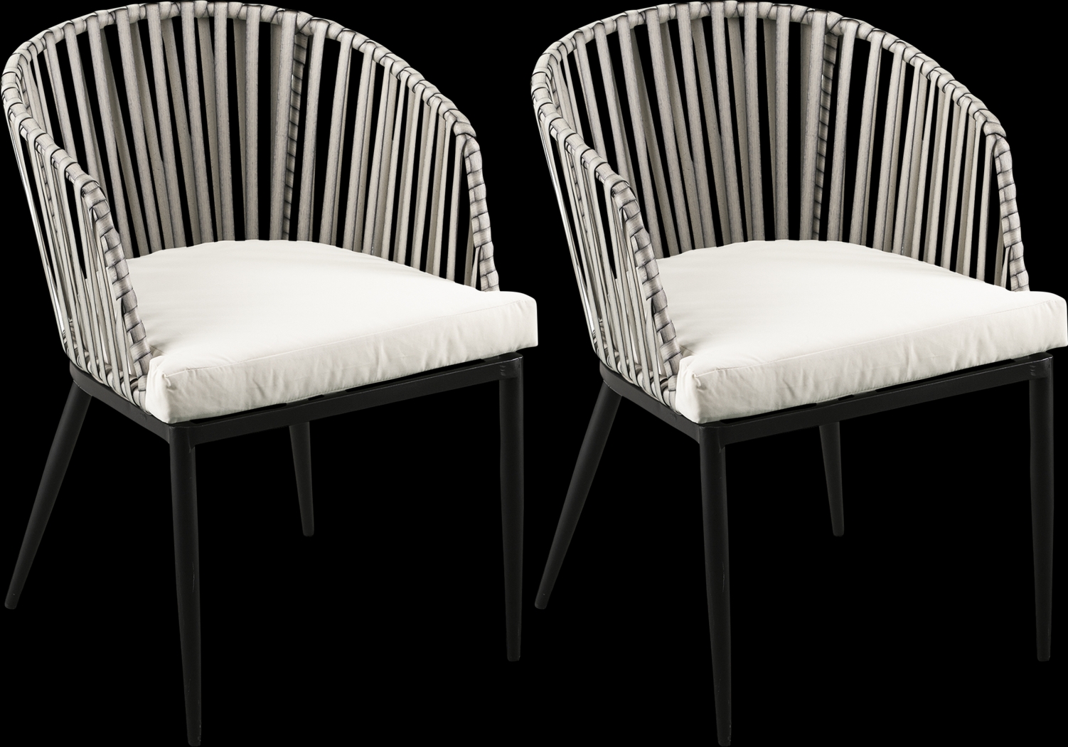 Eavie Natural Outdoor Accent Chair, Set of 2 - Thumbnail - Image 1