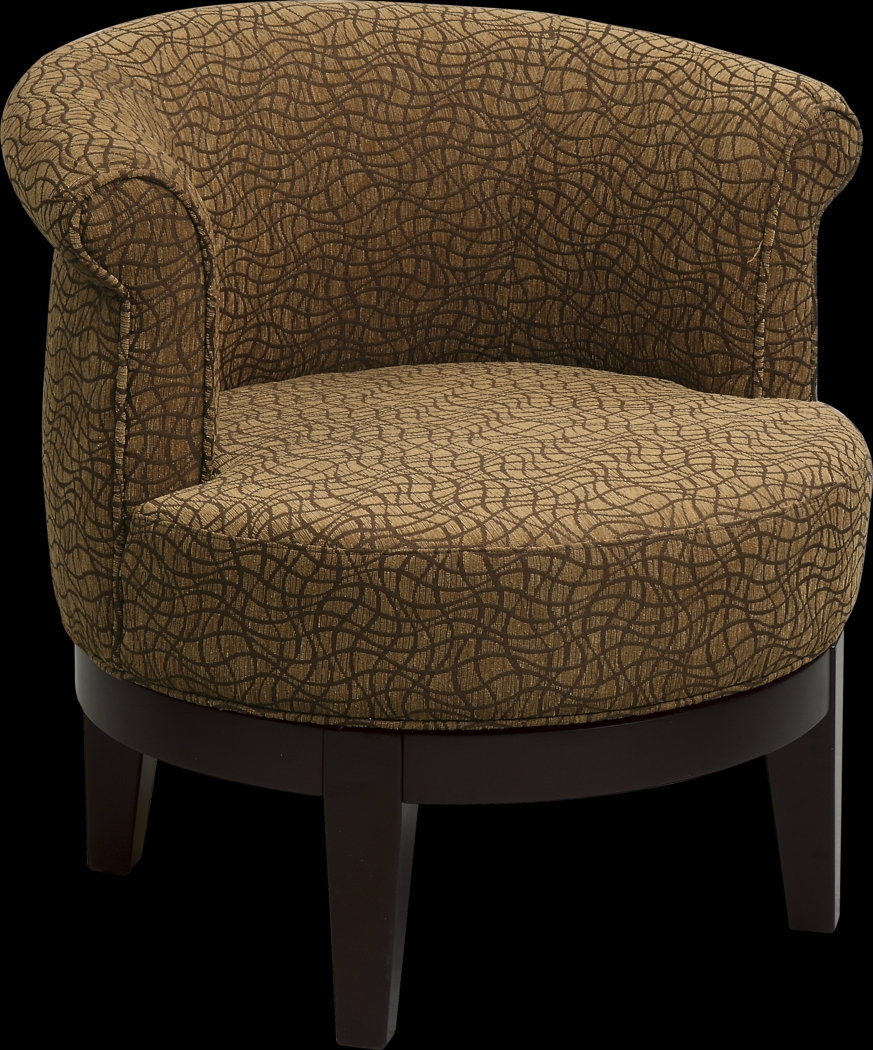Eban Brown Accent Swivel Chair - Thumbnail - Image 1
