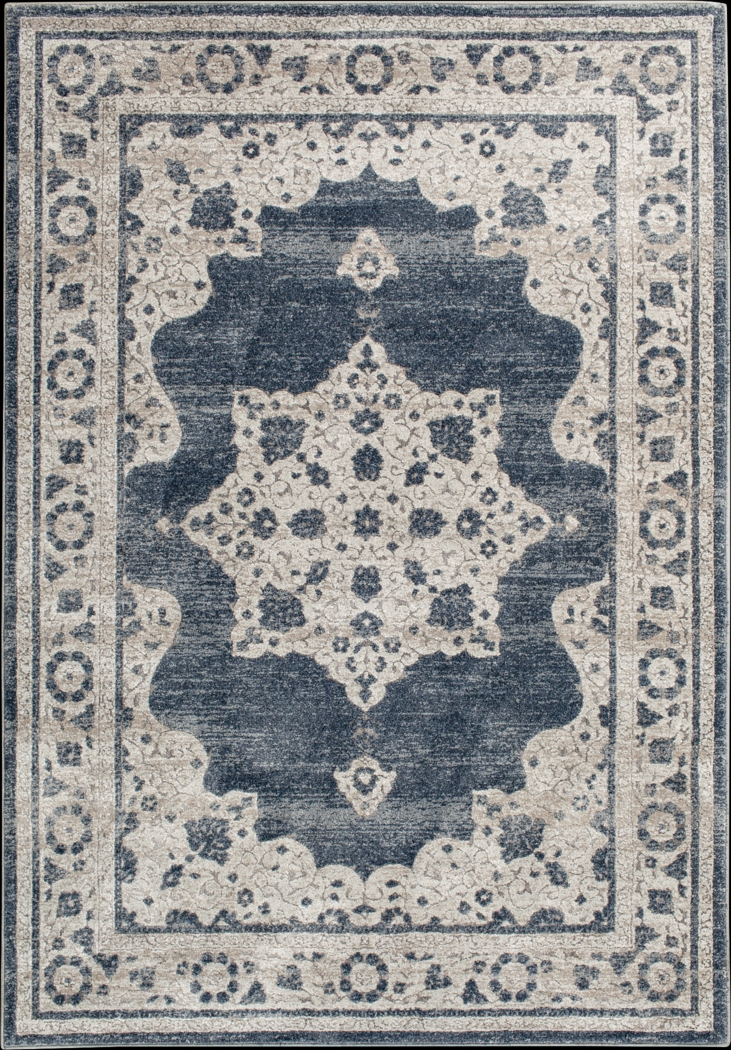 Ebany Navy 5'3 x 7'7 Rug - Thumbnail - Image 1