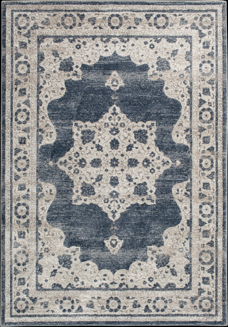 Ebany Navy 7'10 x 10'10 Rug - Thumbnail - Image 1