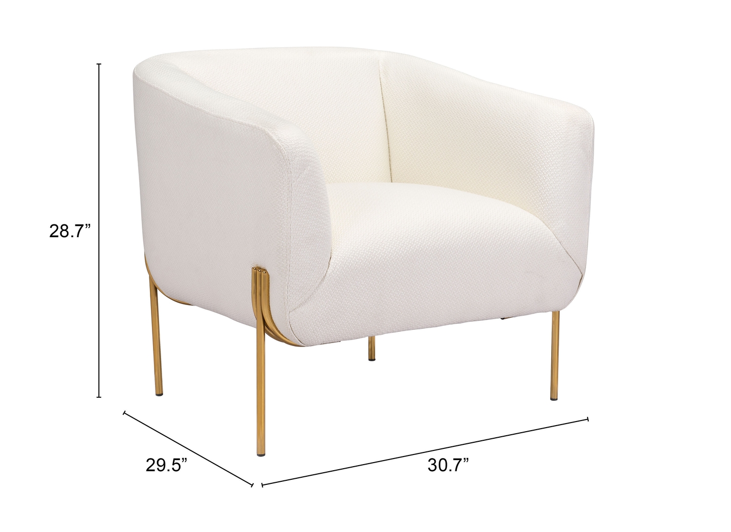 Ebersole Ivory Accent Chair - Thumbnail - Image 6