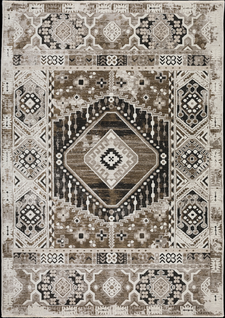Eckrial Brown 7'9 x 10' Rug - Thumbnail - Image 1