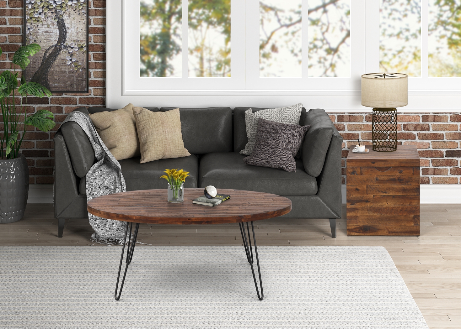 Eclanens Dark Brown Cocktail Table - Thumbnail - Image 7