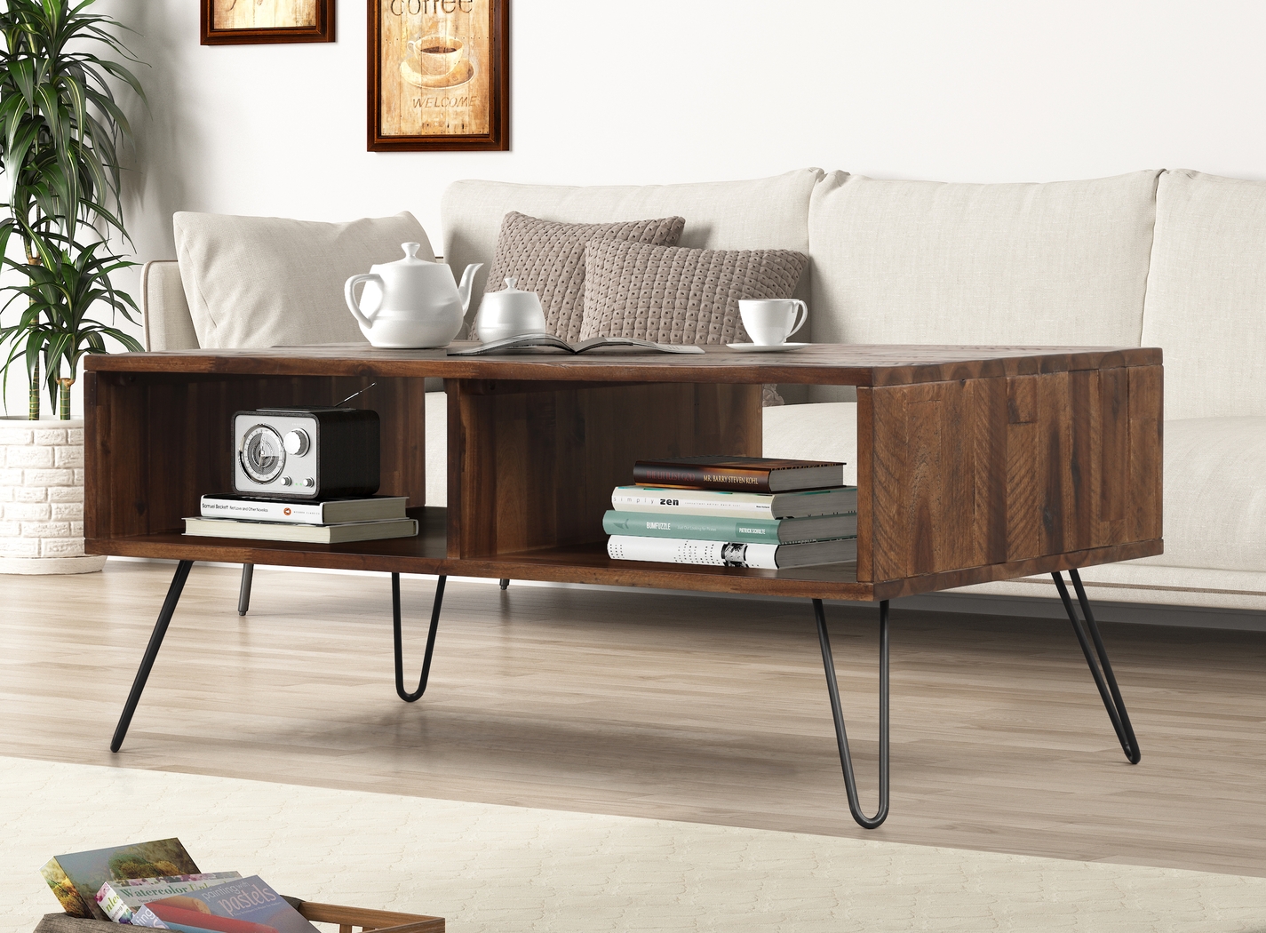 Eclanens Dark Brown Coffee Table - Thumbnail - Image 5