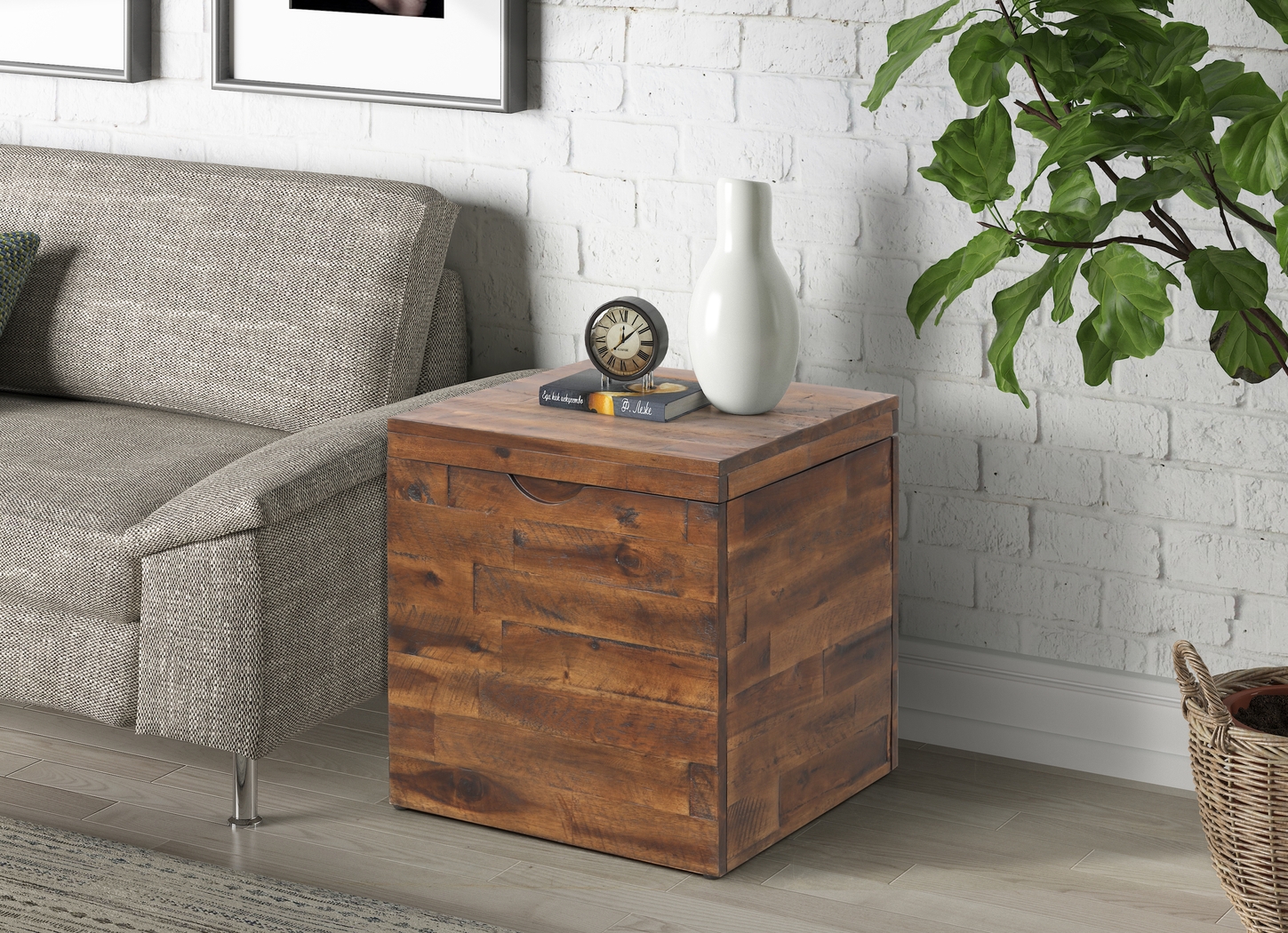 Eclanens Dark Brown Storage Trunk - Thumbnail - Image 8