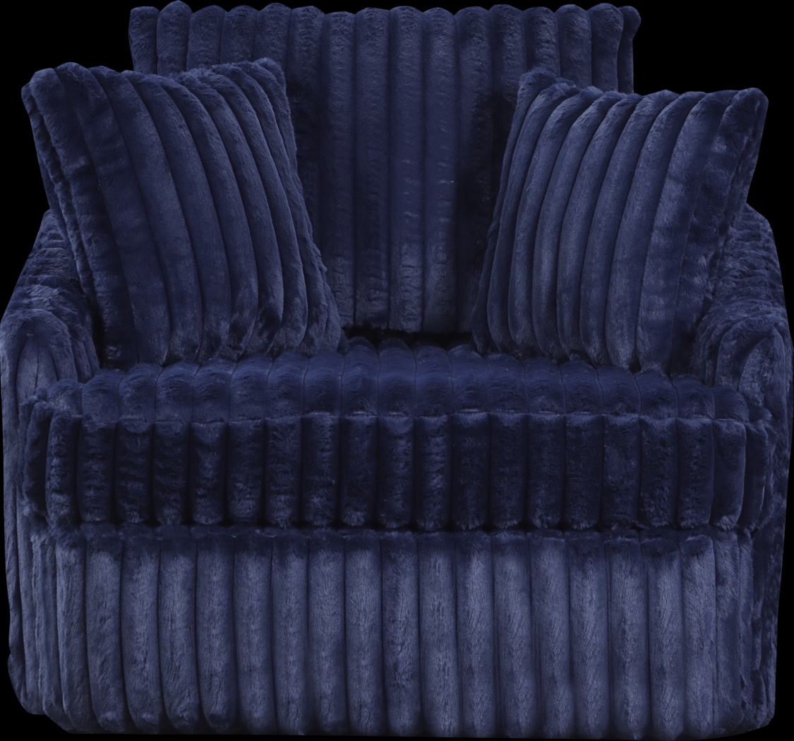 Eclipse Blue Swivel Chair - Thumbnail - Image 2