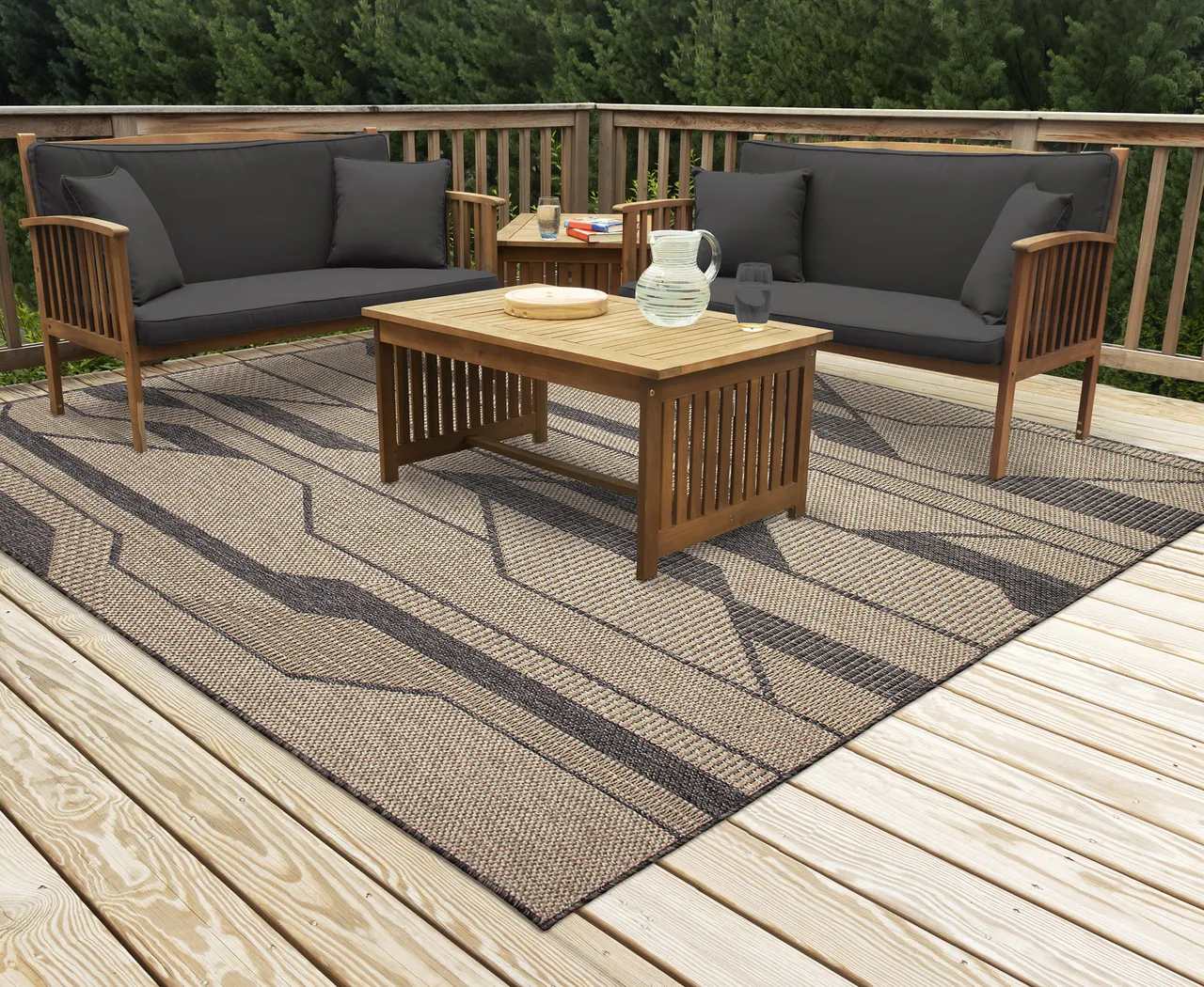 Ecrosia Taupe 7'10 Square Indoor/Outdoor Rug - Thumbnail - Image 2