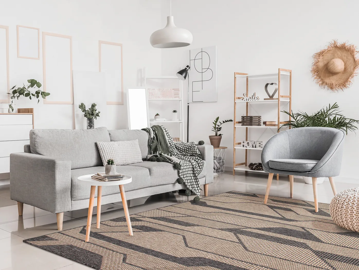 Ecrosia Taupe 7'10 Square Indoor/Outdoor Rug - Thumbnail - Image 3