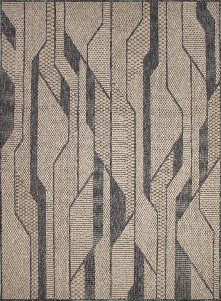 Ecrosia Taupe 7'10 x 9'10 Indoor/Outdoor Rug - Thumbnail - Image 1