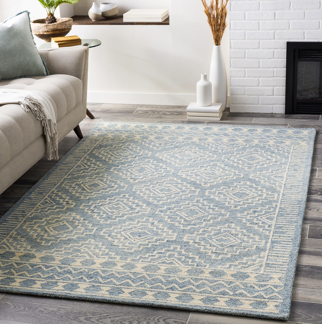 Eddith Blue 8' x 10' Rug - Thumbnail - Image 7